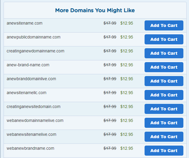 Hostgator domain name suggestions