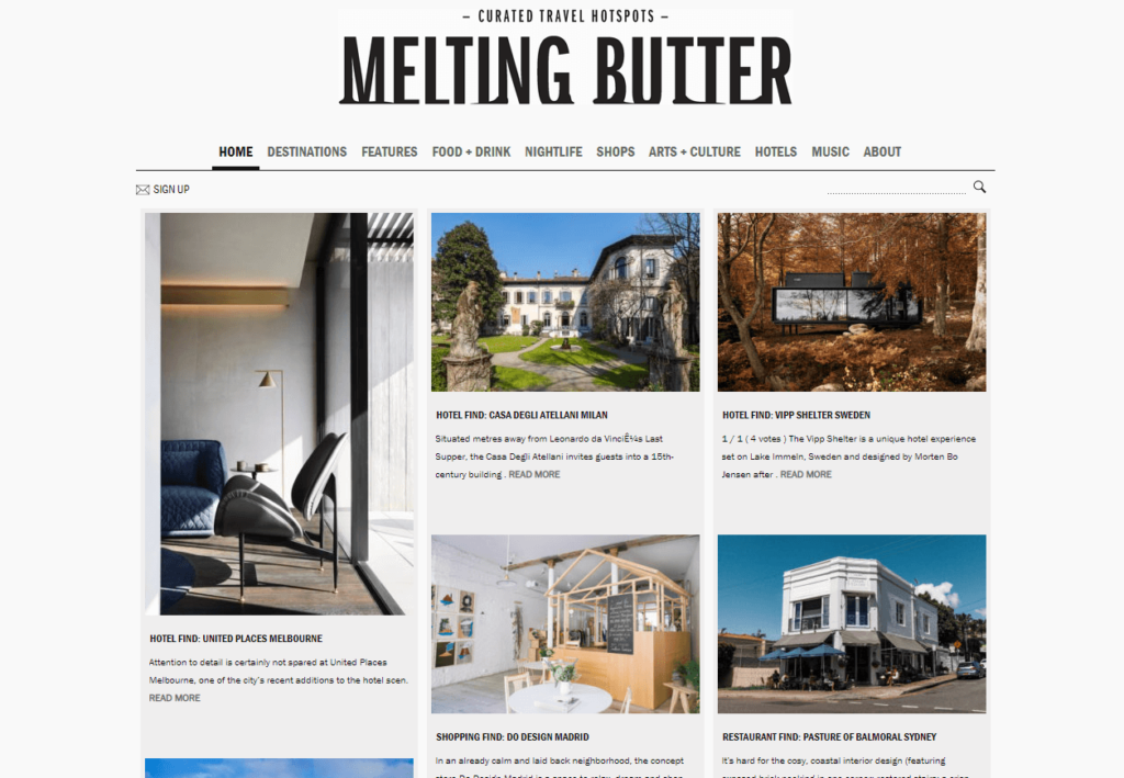 melting butter website