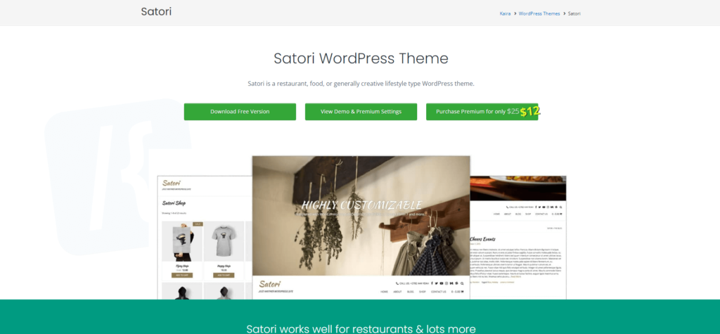 WordPress Themes For Blogs - Satori Free WordPress theme