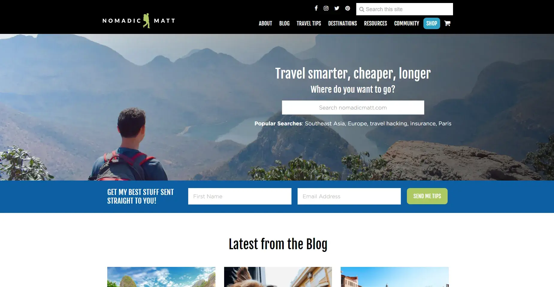 Travel blogging: Nomadic Matt