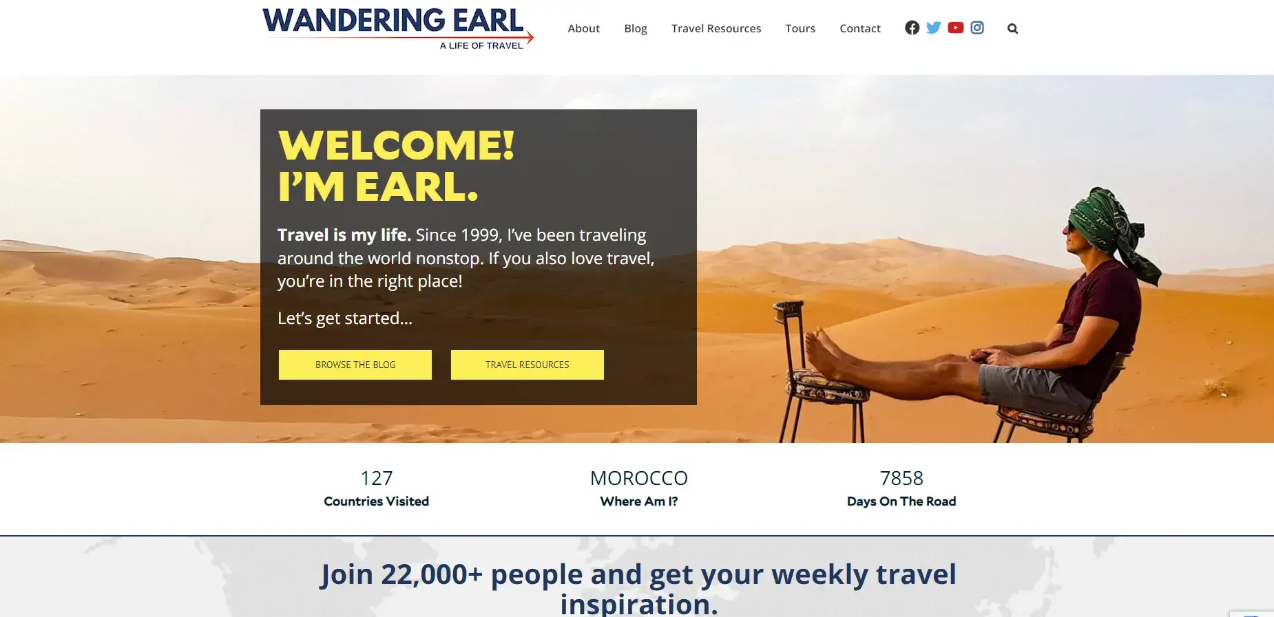 Travel blogging: Wandering Earl