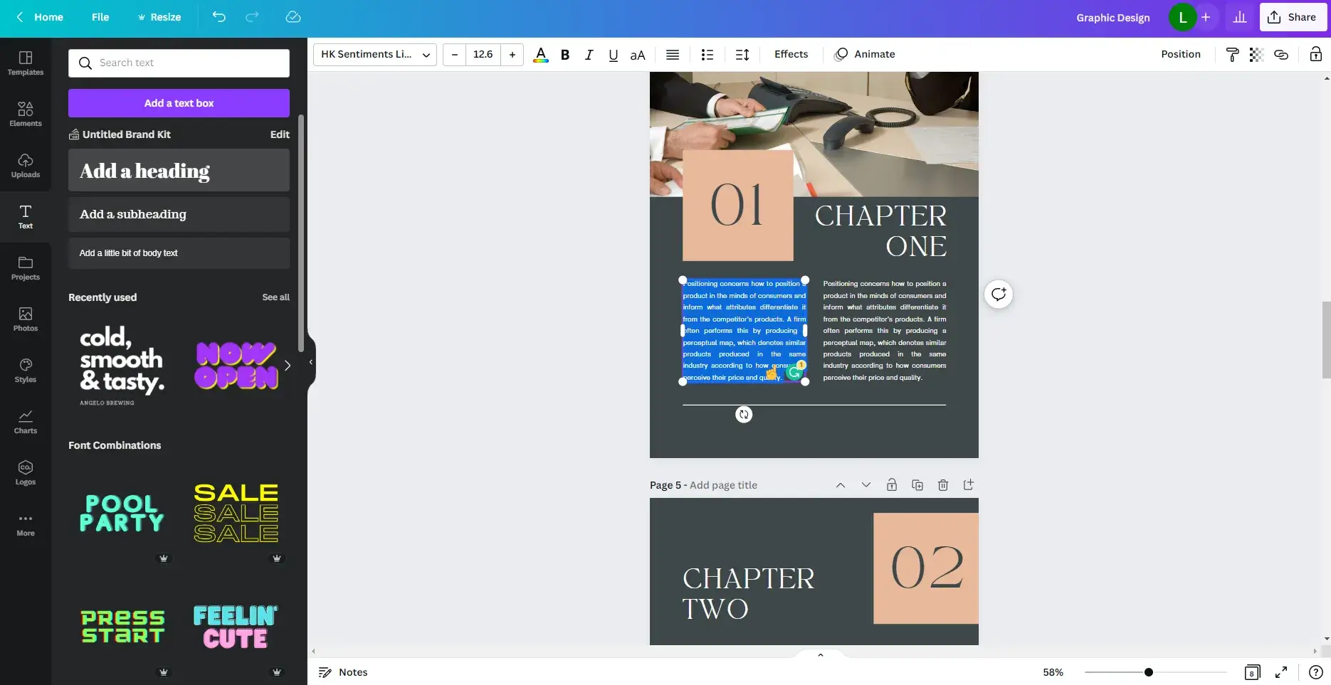 edit text in canva