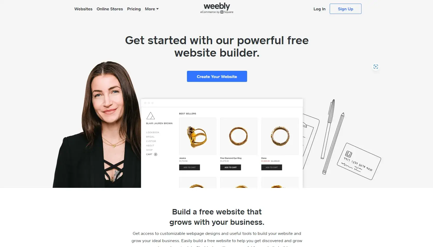 Websites for bloggers : Weebly.com