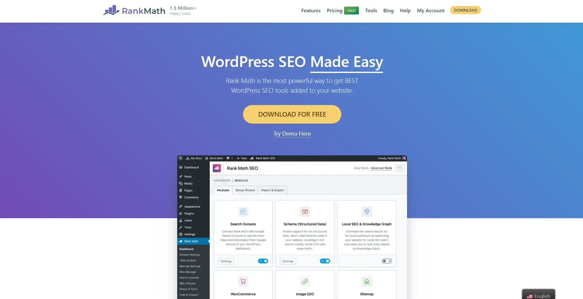 The best WordPress plugins: Rankmath SEO