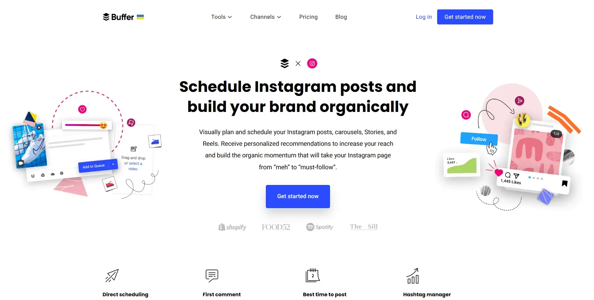 Buffer tool for Schedule Posts for Instagram