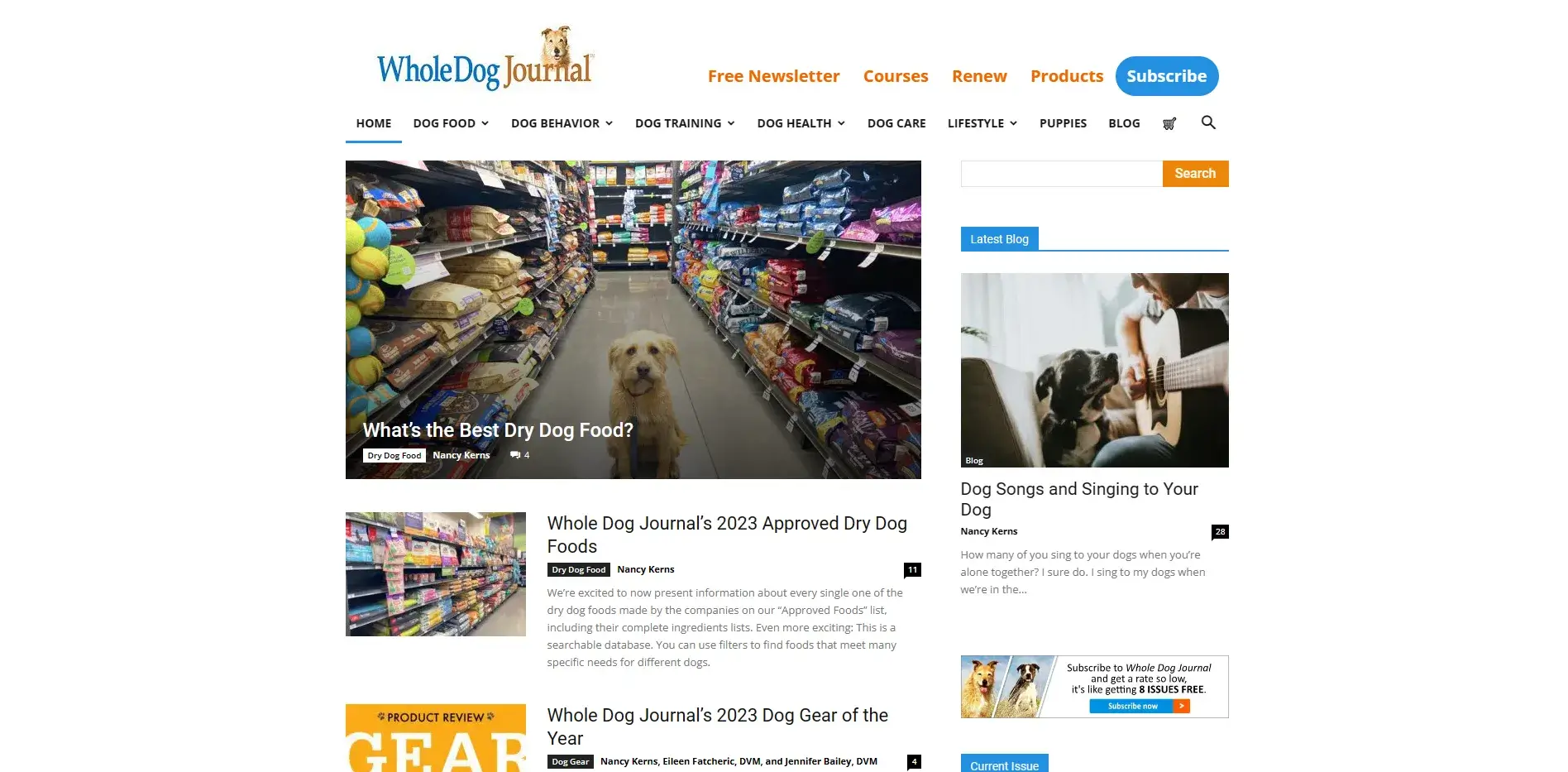 Blogs for dogs: Whole dog Journal