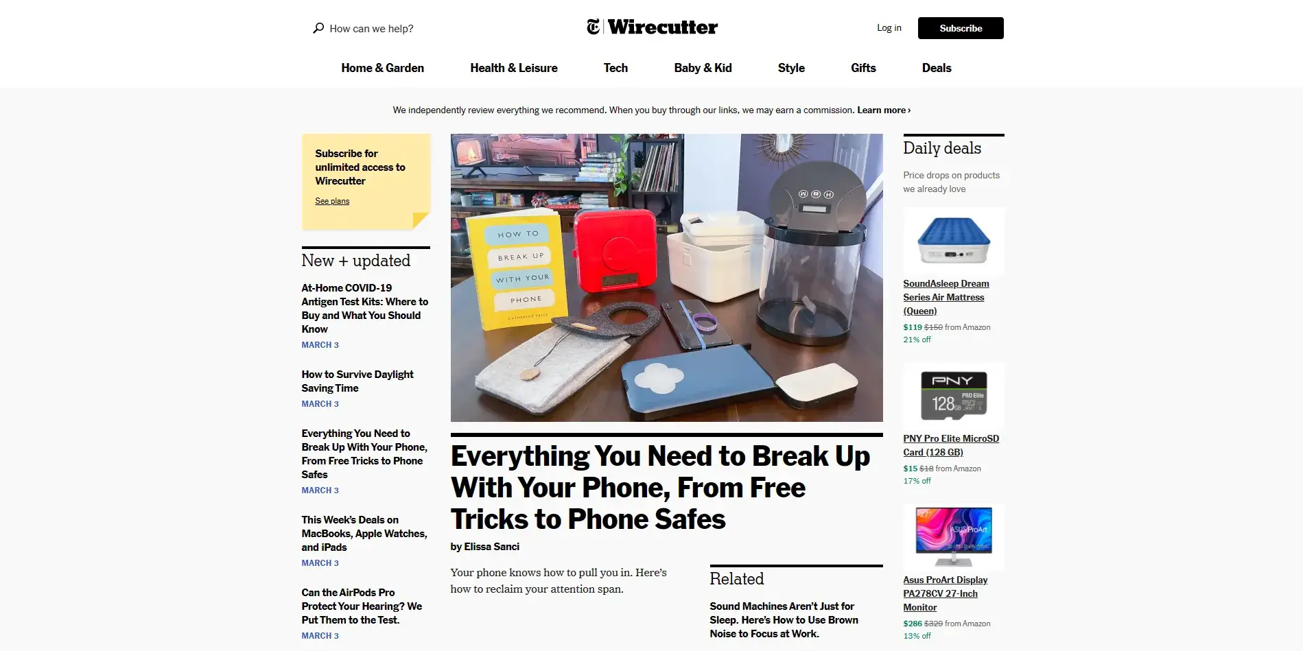 Bloggers review products: Wirecutter